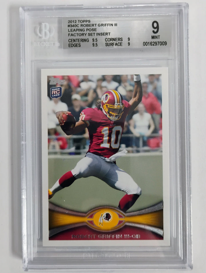 2012 Topps Football Robert Griffen III Leaping Pose Factory Set Insert BGS 9