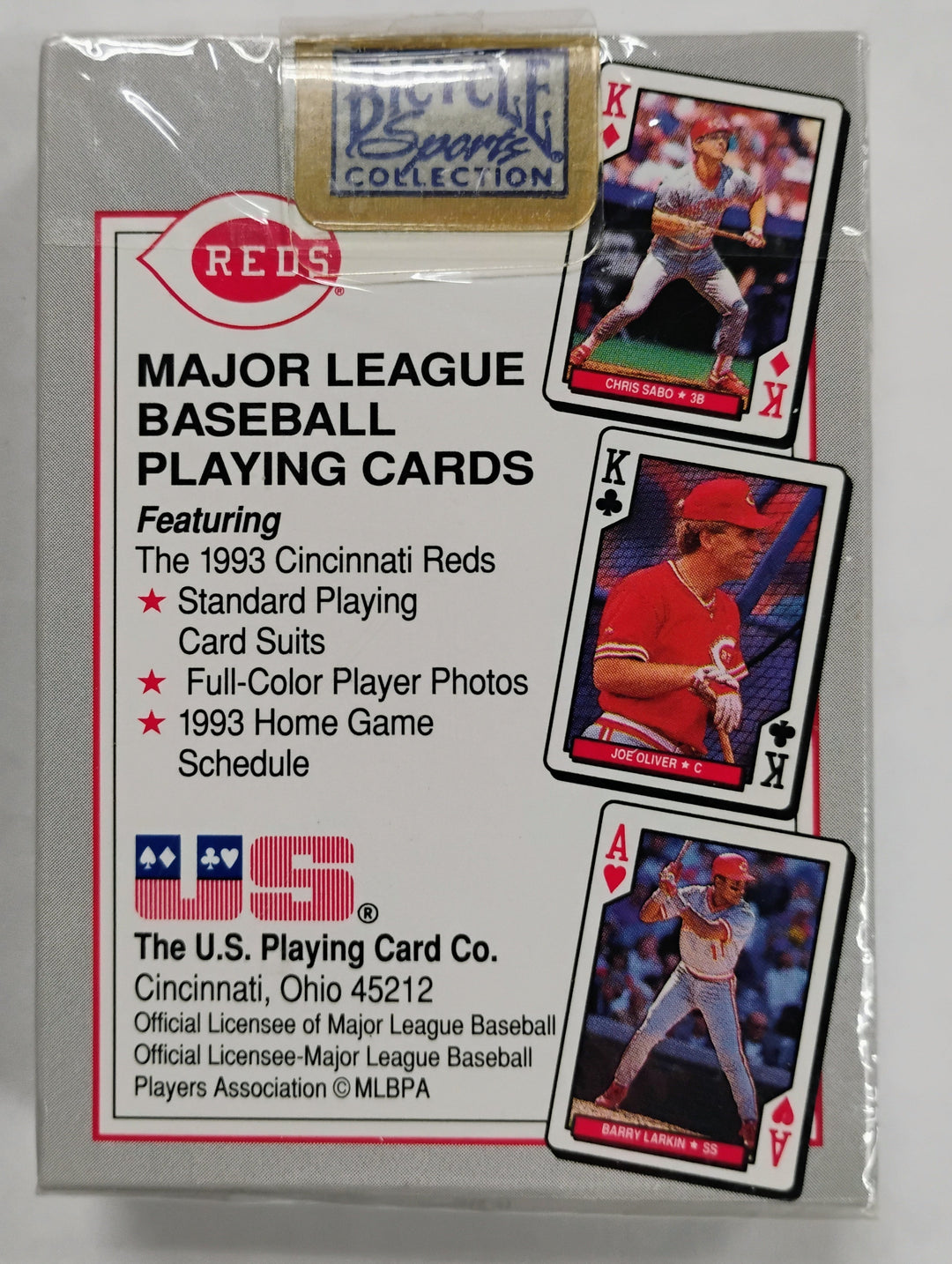 1993 Bicycle Cincinnati Reds Baseball Playing Cards Sealed