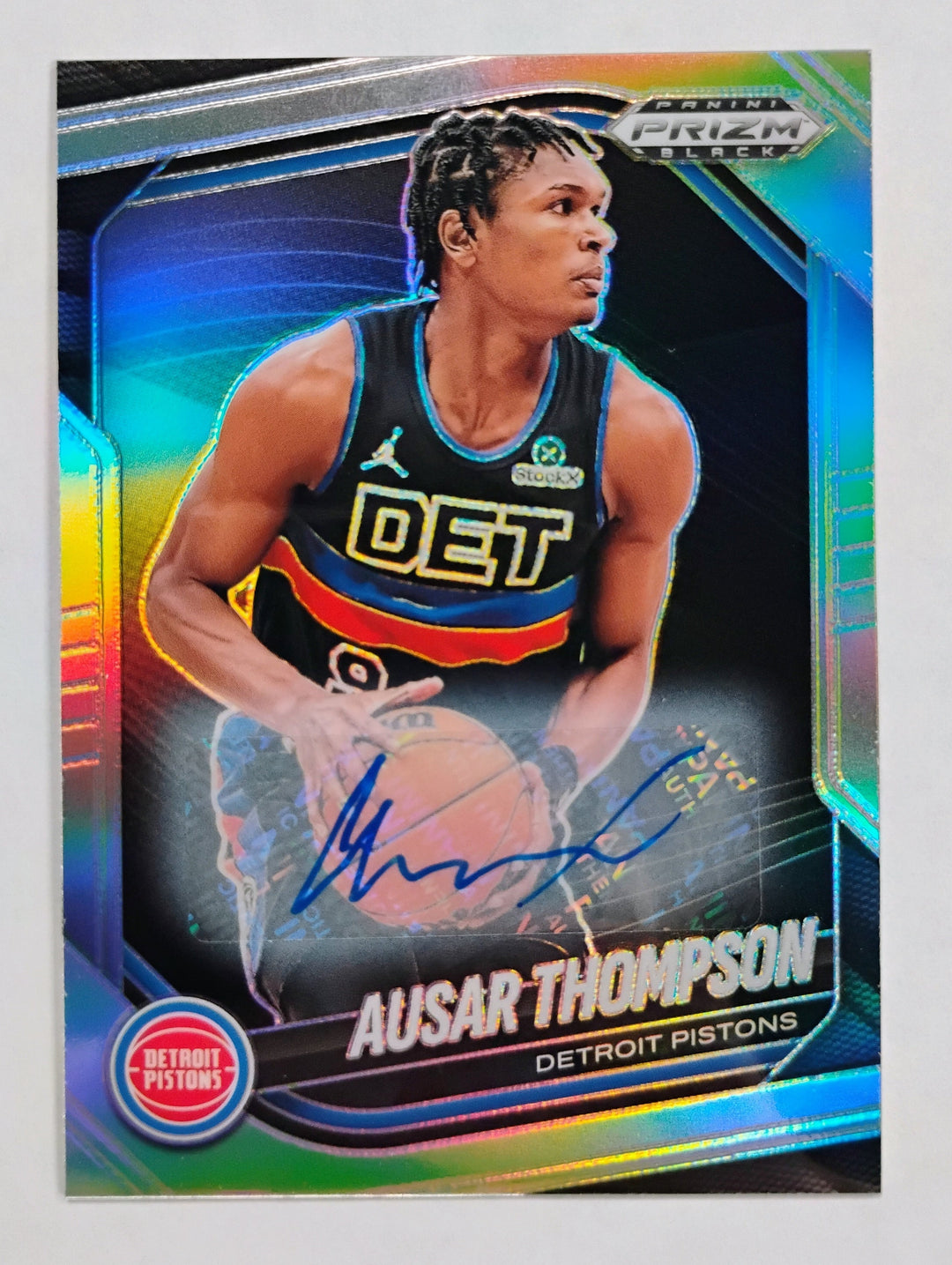 2024-25 Panini Prizm Black Basketball Ausar Thompson #90  Silver Prizm Auto