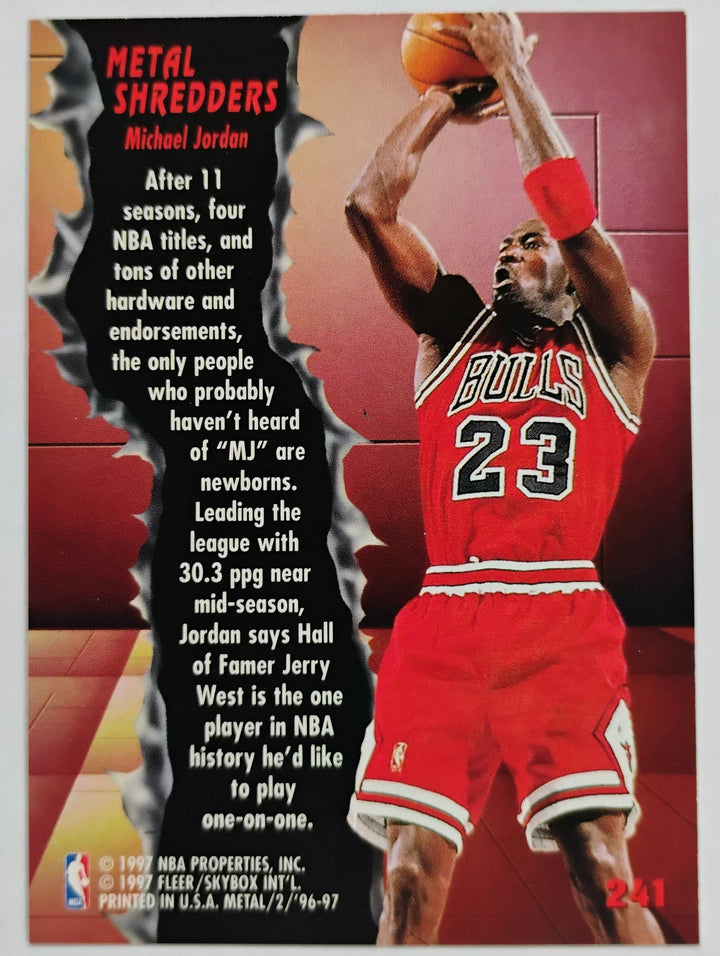 1996-97 Fleer Metal Basketball Michael Jordan #241 Metal Shredders