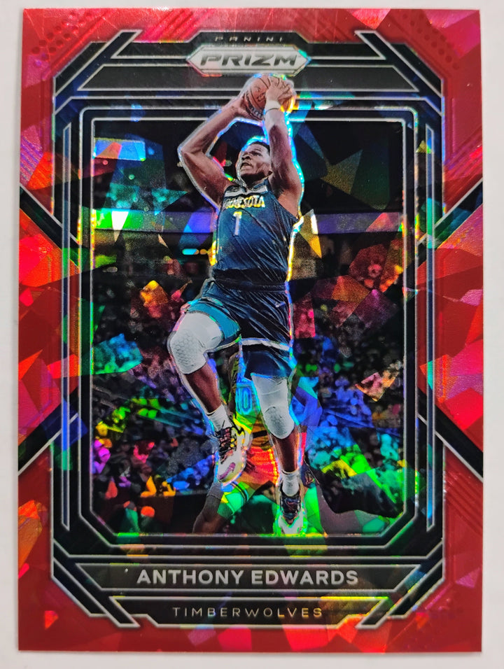 2022-23 Panini Basketball Anthony Edwards #56 Red Ice Prizm