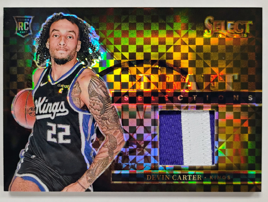 2024-25 Panini Select Basketball Devin Carter #DSM-CAR Draft Selections Prizm 01/10