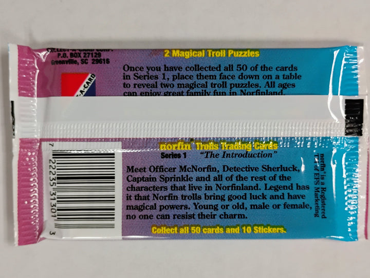 1993 Norfin Trolls Series 1 Sealed Pack MInt