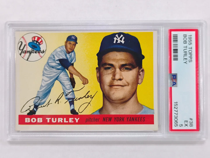 1955 Topps Baseball Bob Turley #38 PSA 5 EX
