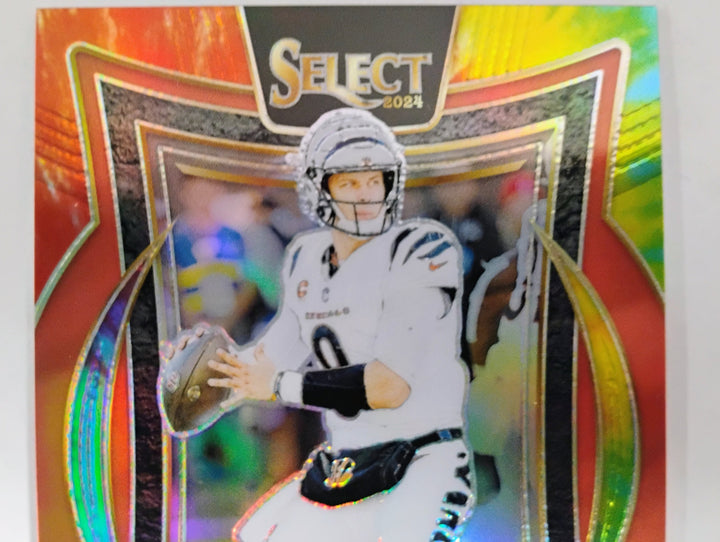 2024 Panini Select Football Joe Burrow #39 Concourse Tie-Dye Prizm