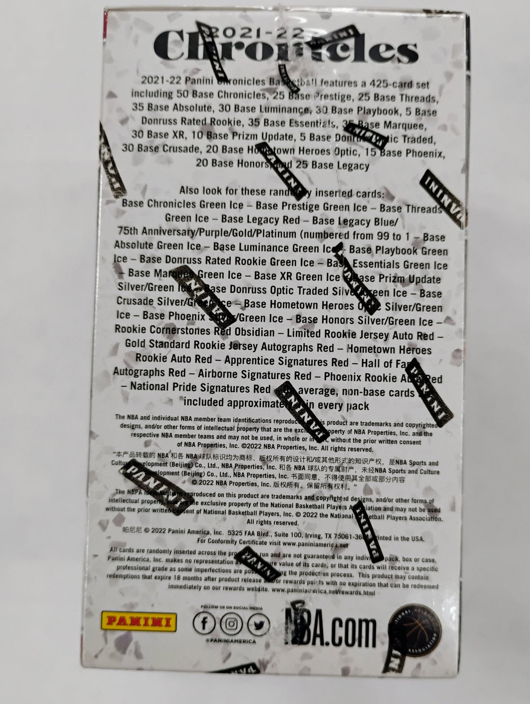 2021-22 Panini Chronicles  Basketball Blaster Box