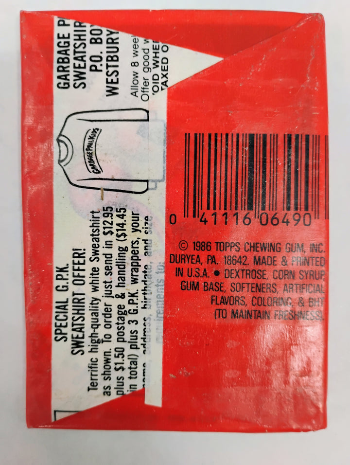 1986 Topps Garbage Pail Kids 6th Series Sealed Pack