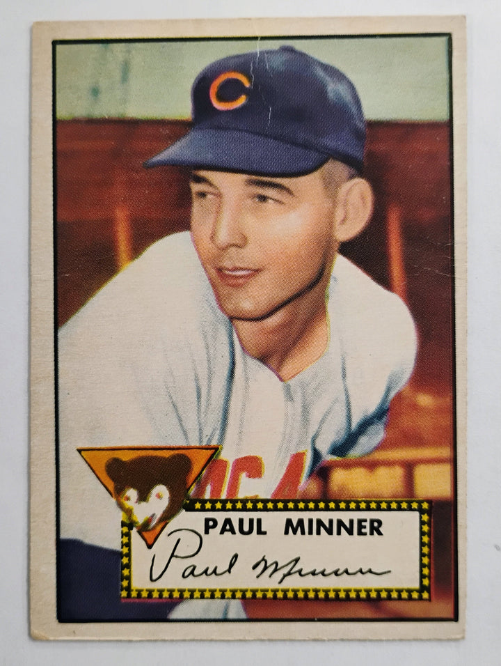 1952 Topps Baseball Paul Minner #127 Red Back