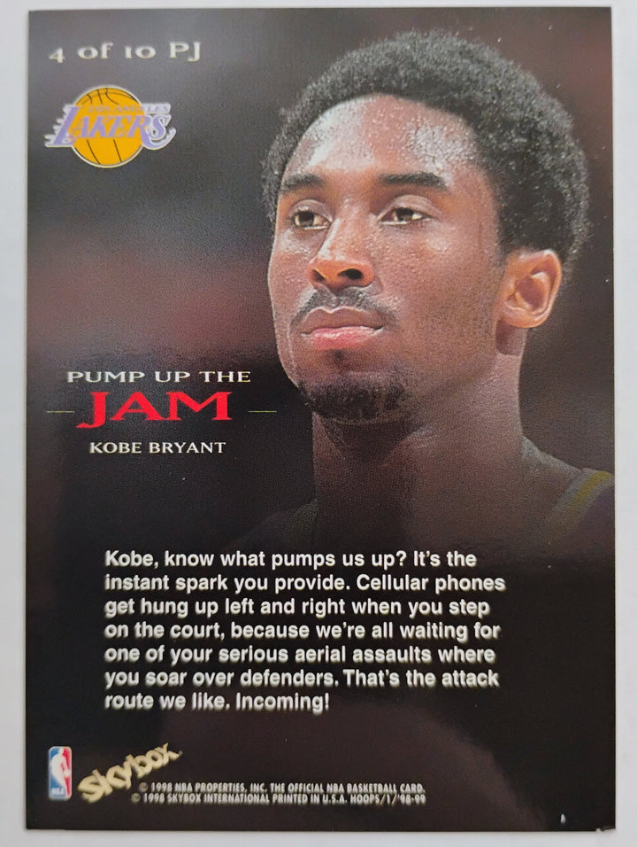 1998 NBA Hoops Kobe Bryant #4 Pump Up The Jam