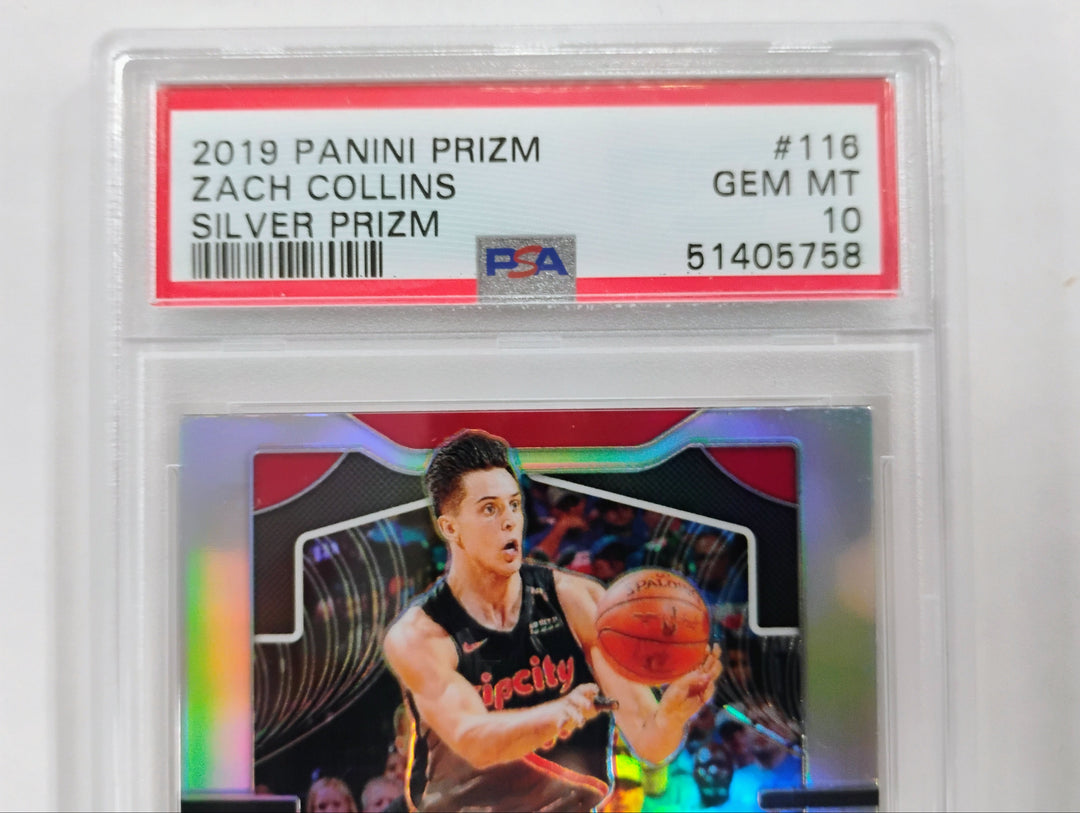 2019 Prizm Basketball Zach Collins #116 Silver Prizm PSA 10 GEM MT