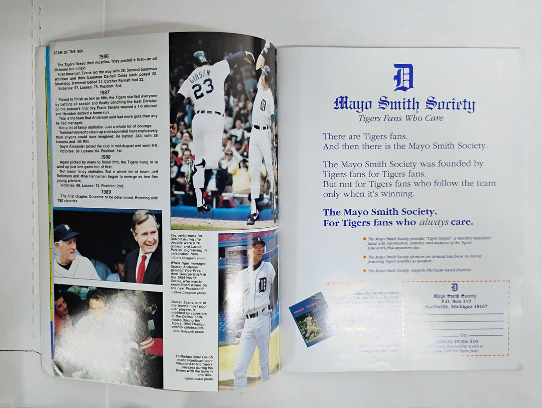 1989 Detroit Tigers Official Yearbook
