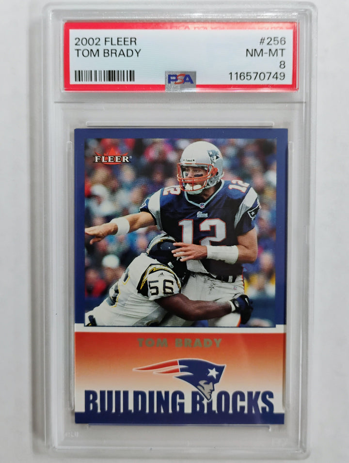 2002 Fleer Football Tom Brady #256 PSA 8 NM-MT