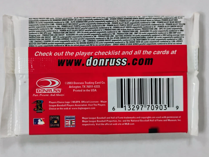 2004 Donruss Baseball Sealed Pack