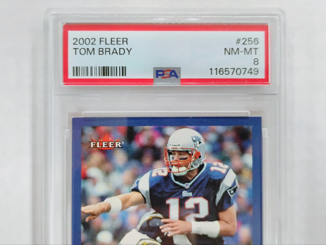 2002 Fleer Football Tom Brady #256 PSA 8 NM-MT