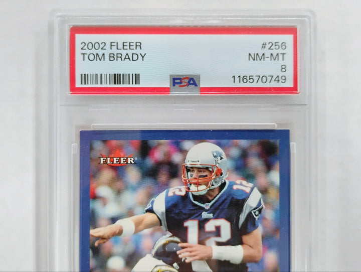 2002 Fleer Football Tom Brady #256 PSA 8 NM-MT
