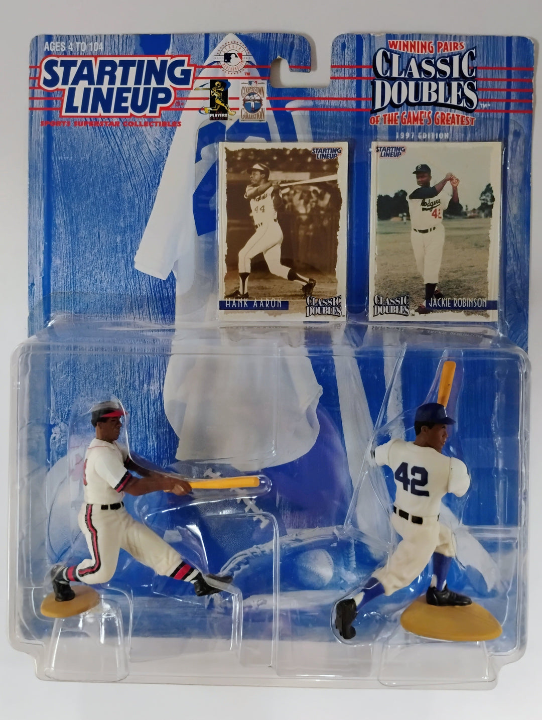 1997 Kenner Starting Lineup Classic Doubles Hank Aaron/Jackie Robinson Sealed