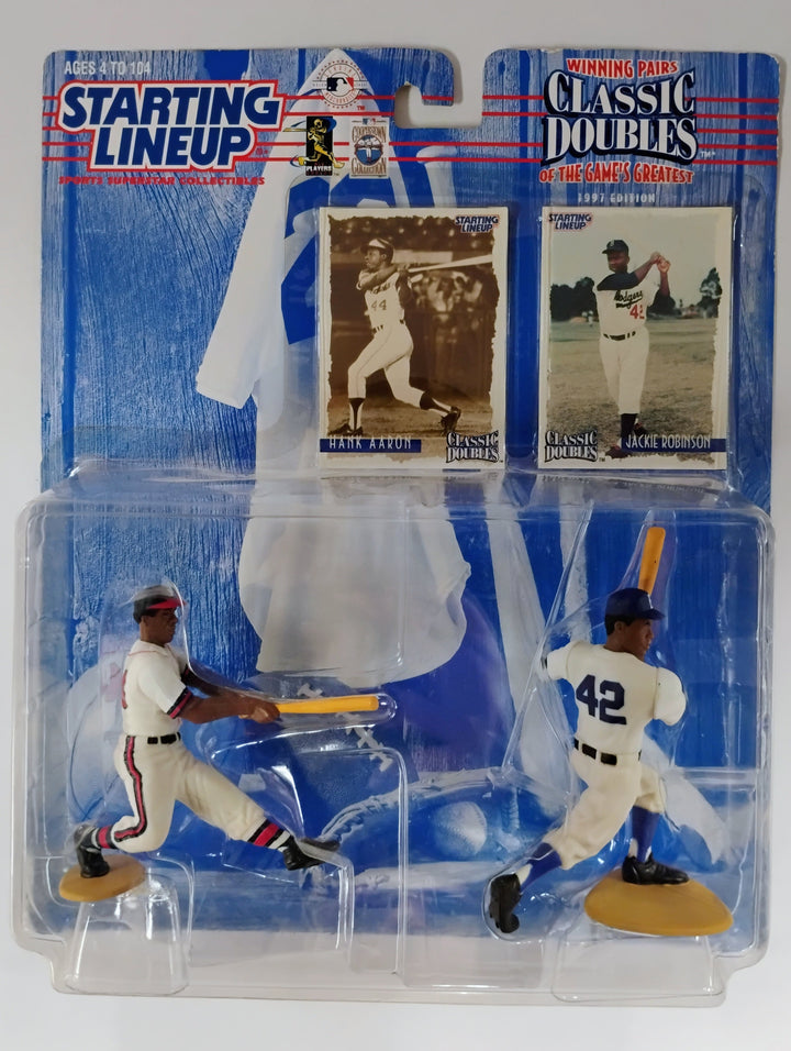 1997 Kenner Starting Lineup Classic Doubles Hank Aaron/Jackie Robinson Sealed
