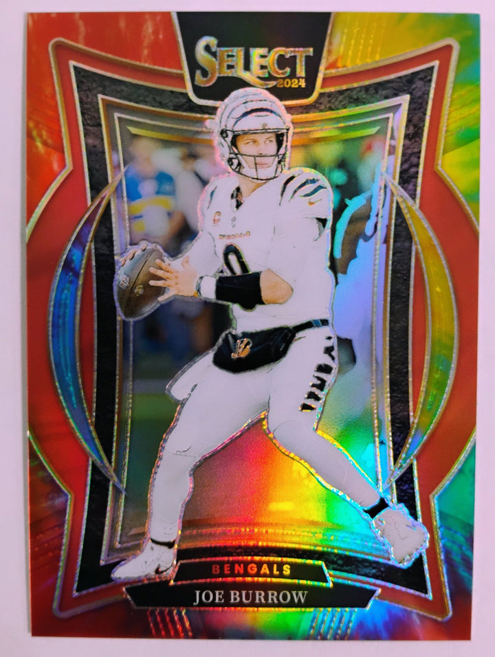 2024 Panini Select Football Joe Burrow #39 Concourse Tie-Dye Prizm