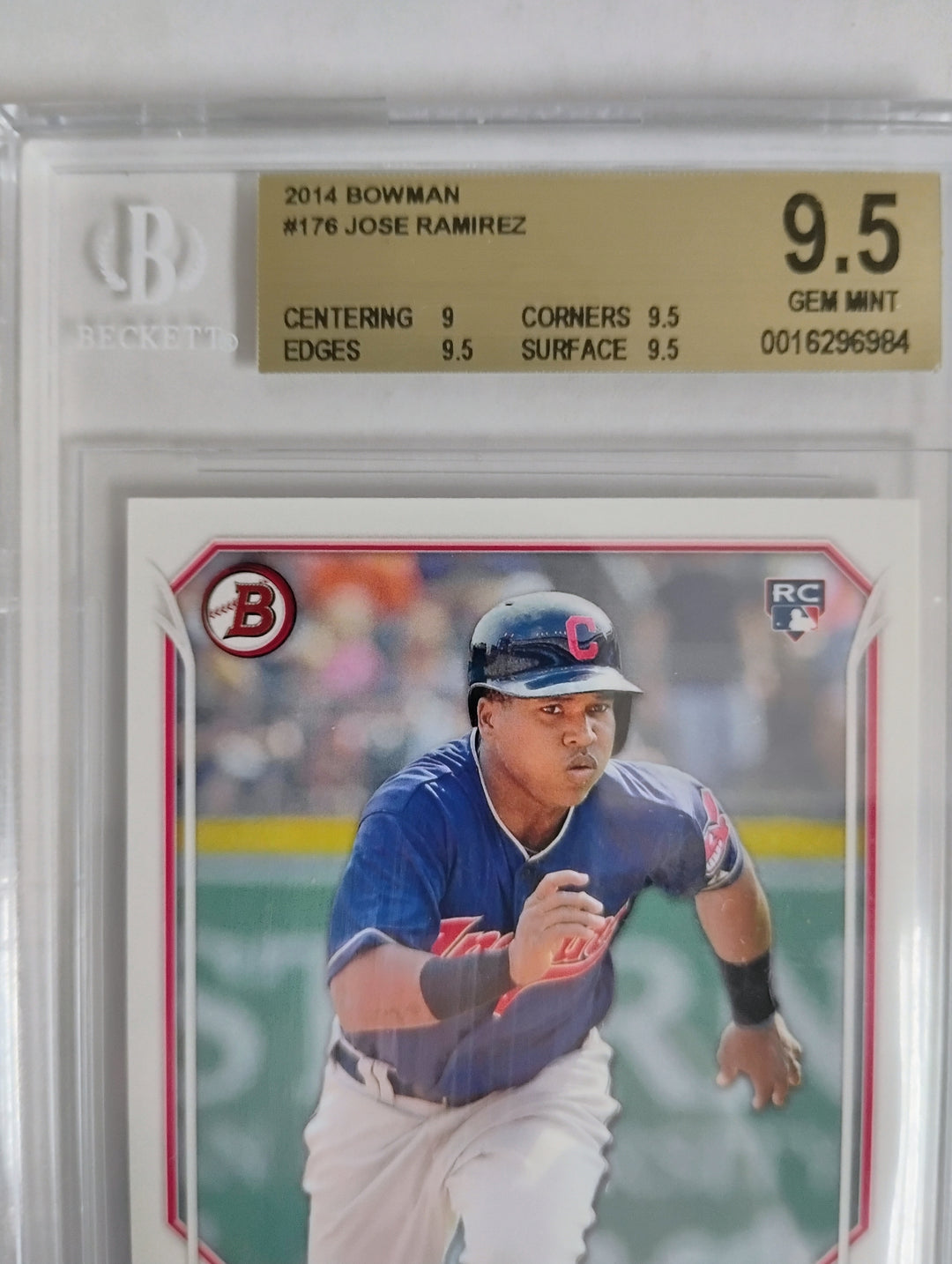 2014 Bowman Baseball Jose Ramirez Rookie BGS9.5