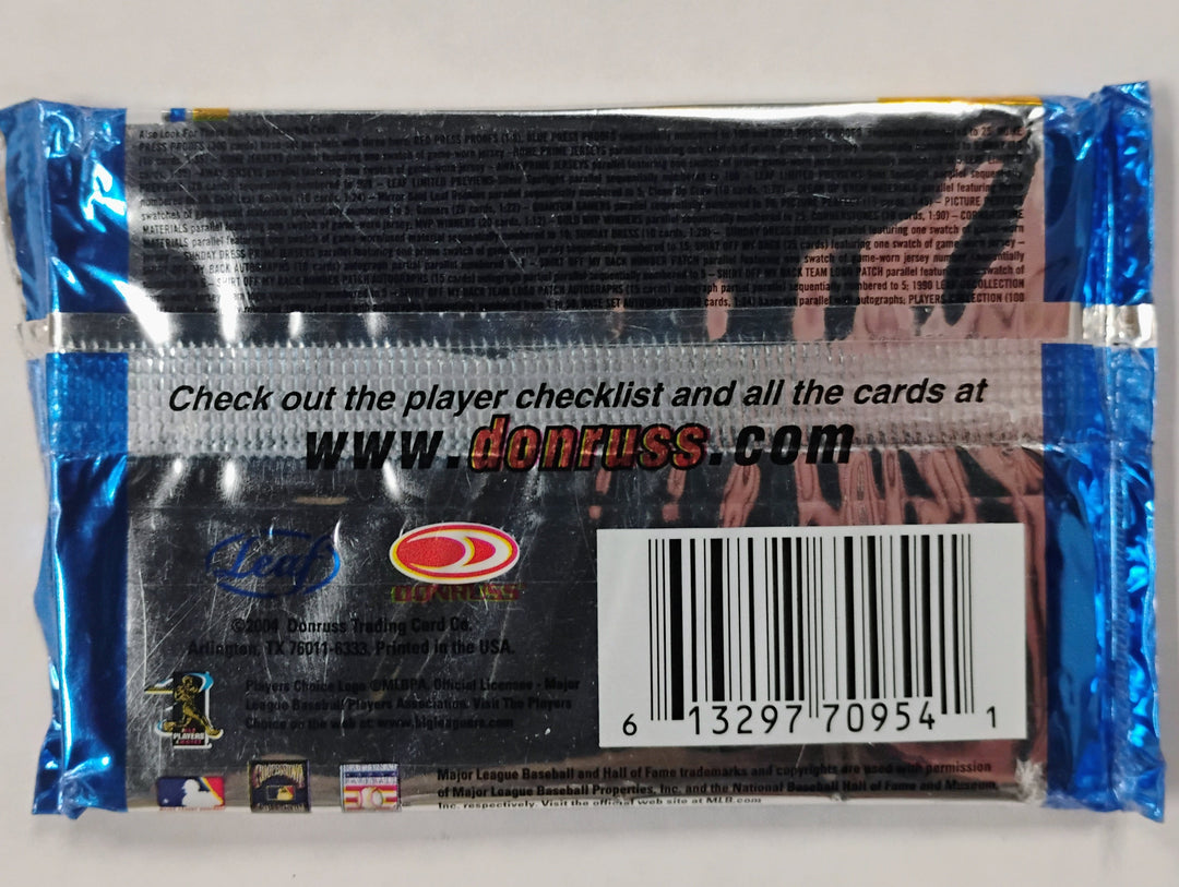 2004 Leaf Baseball Second Edition Sealed Pack