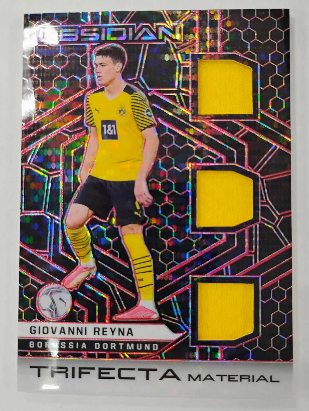 2021-22 Panini Obsidian Soccer Giovanni Reyna Trifecta Material #'D16/44