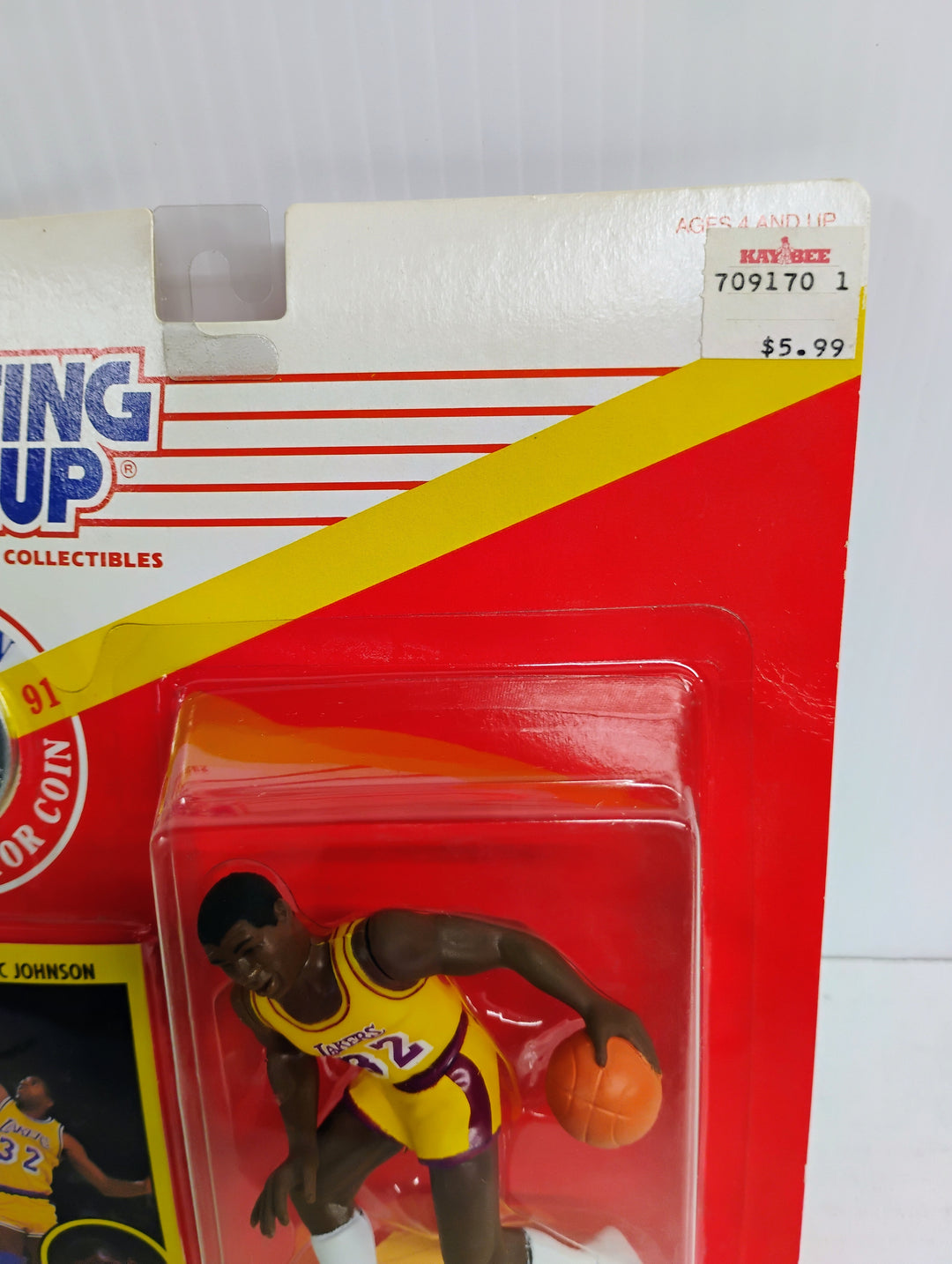 1991 Starting Lineup Magic Johnson Dribbling  Silver Coin