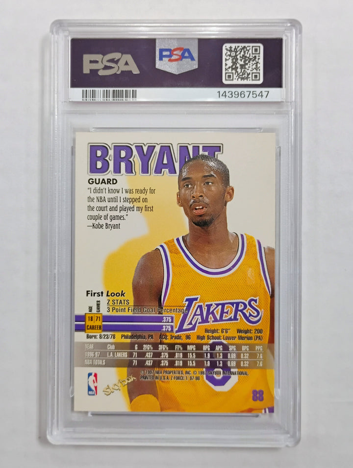 1997 Skybox Z-Force Kobe Bryant #88 PSA 8 NM-MT