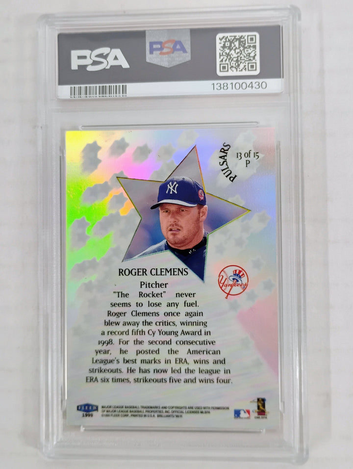 1999 Fleer Brilliants Roger Clemens Shining Stars Pulsars PSA 9 Mint