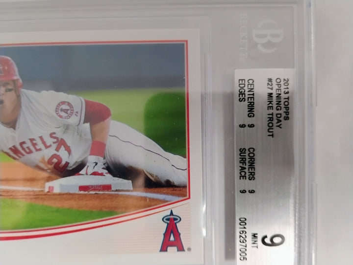 2013 Topps Opening Day Baseball Mike Trout BGS 9