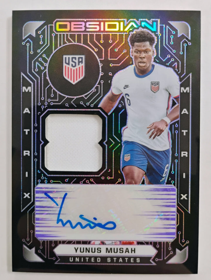 2021-22 Panini Obsidian Soccer Yunus Musah #NM-YM Matrix 14/75