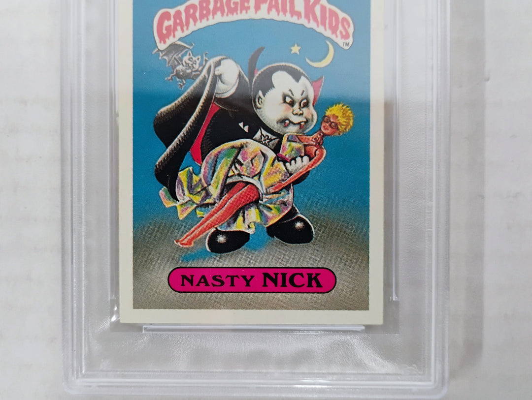 1986 Topps Garbage Pail Kids Nasty Nick 1a U.K. Minis PSA 4 VG-EX