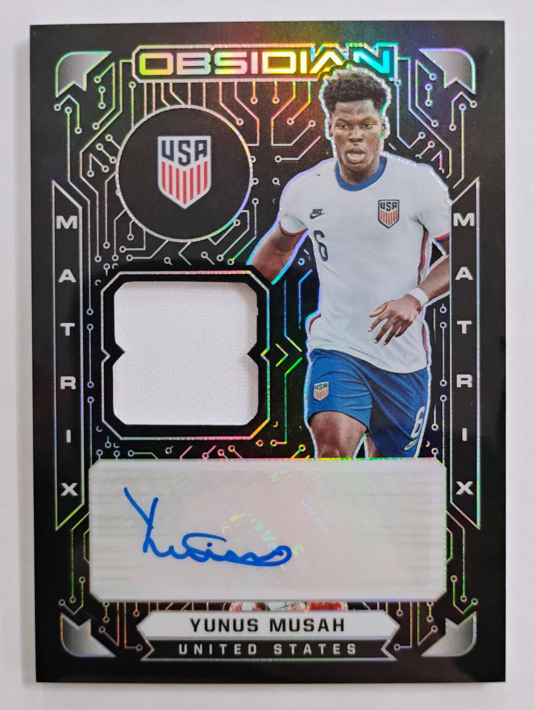 2021-22 Panini Obsidian Soccer Yunus Musah #NM-YM Matrix 053/149