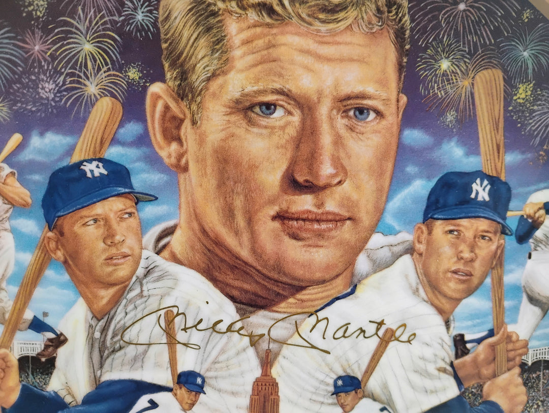 1989 Mickey Mantle "The Greatest Switch Hitter" The Sports Superstar Collector Plate