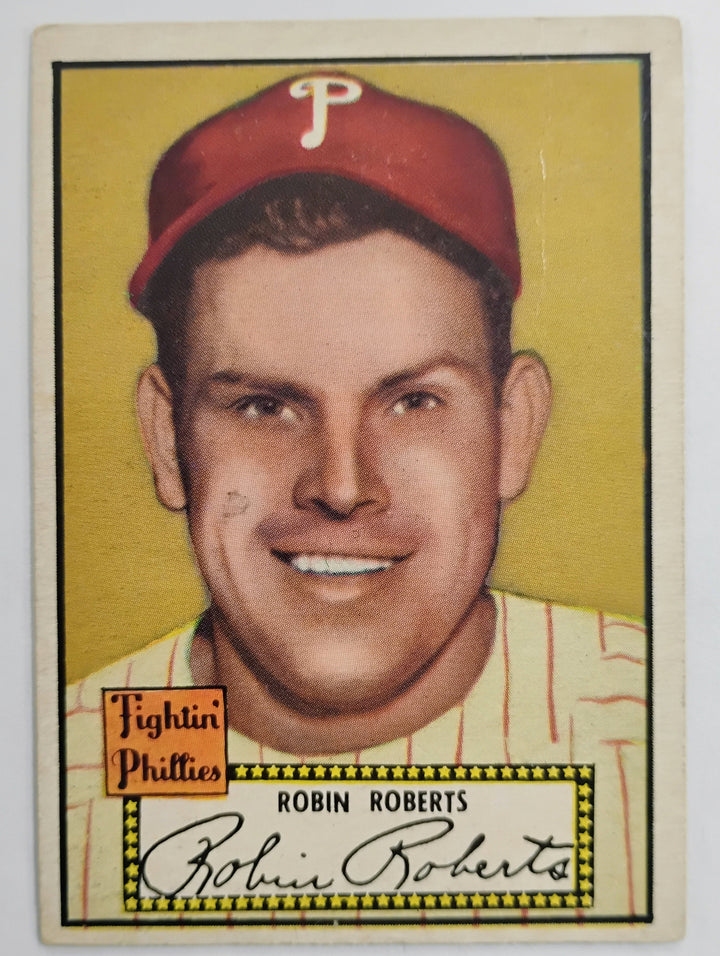 1952 Topps Baseball Robin Roberts #59 Black Back