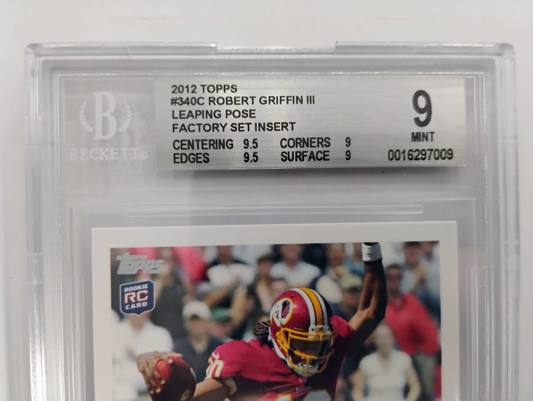 2012 Topps Football Robert Griffen III Leaping Pose Factory Set Insert BGS 9