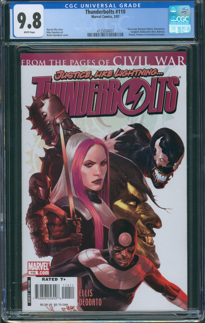 Thunderbolts #110 CGC 9.8