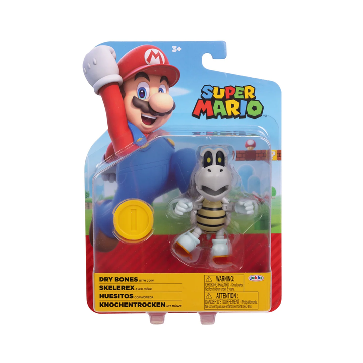 Super Mario Wave 40 Dry Bones w/ Coin 4in Figure