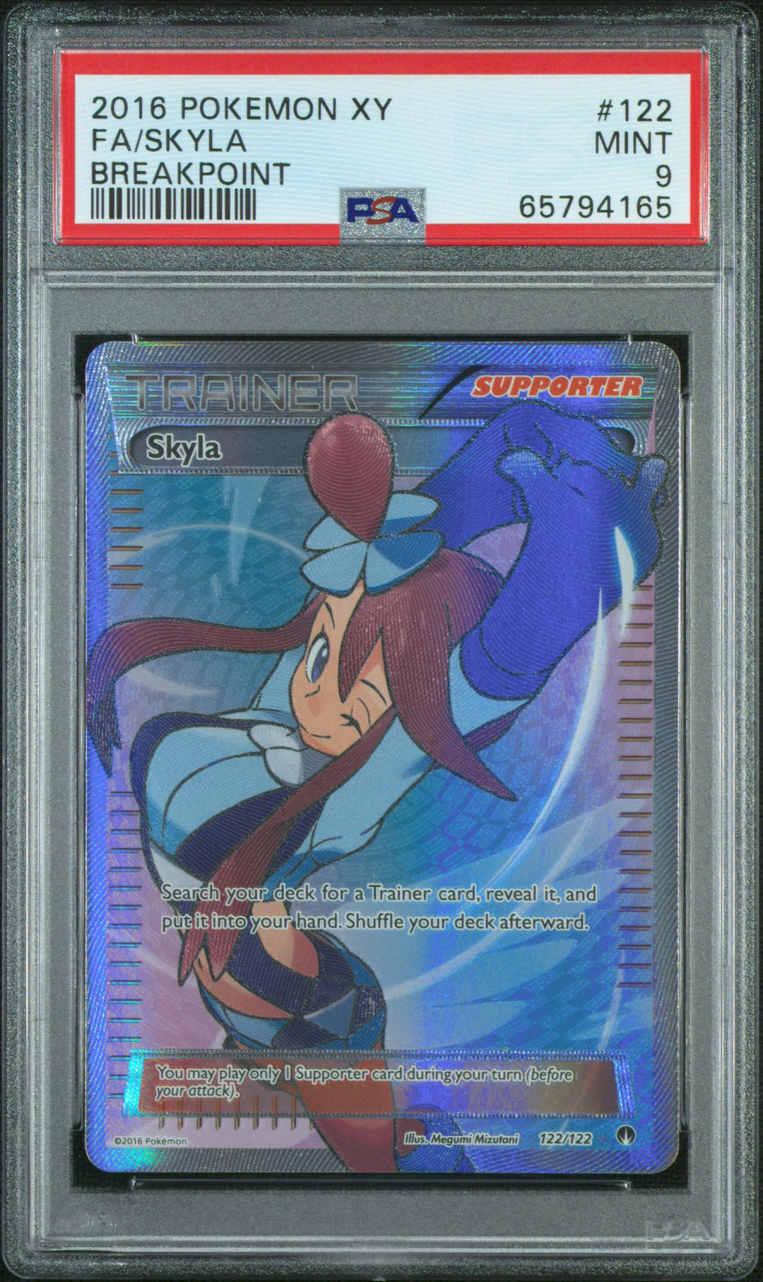 Pokemon 2016 XY Breakpoint #122 FA/Skyla PSA 9