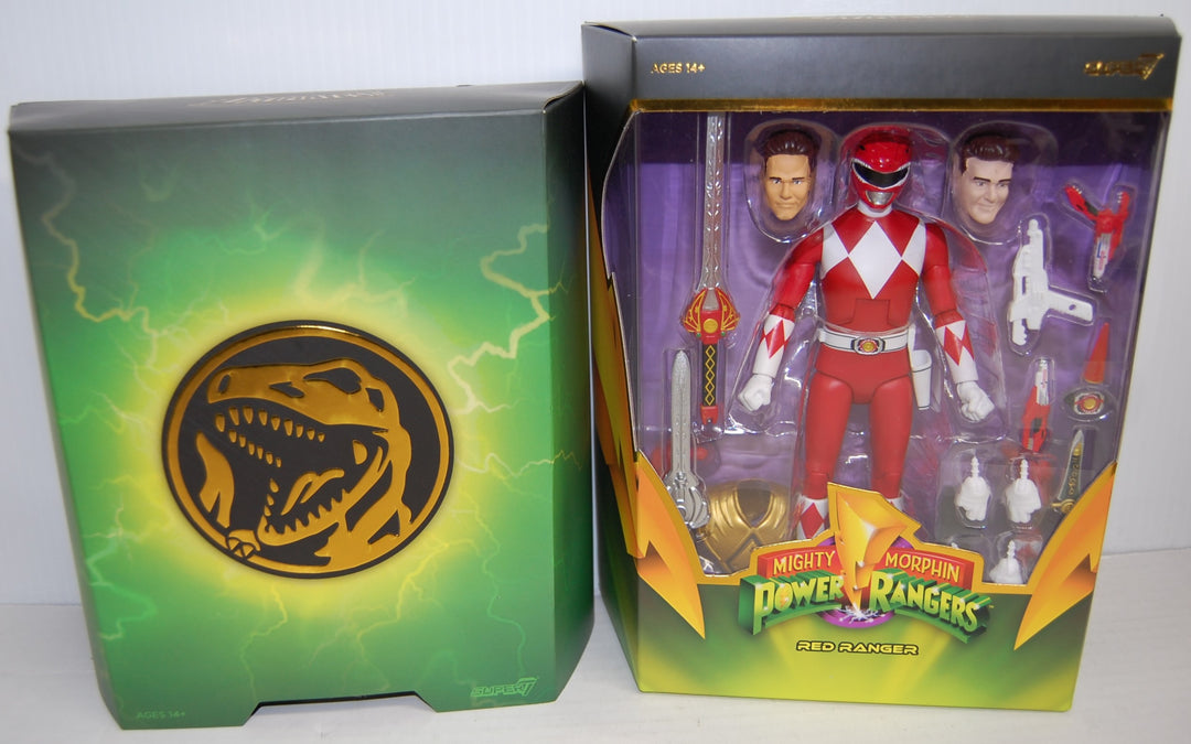 Super7 Mighty Morphin Power Rangers Ultimates Red Ranger 7" Figure MMPR *Open Box*