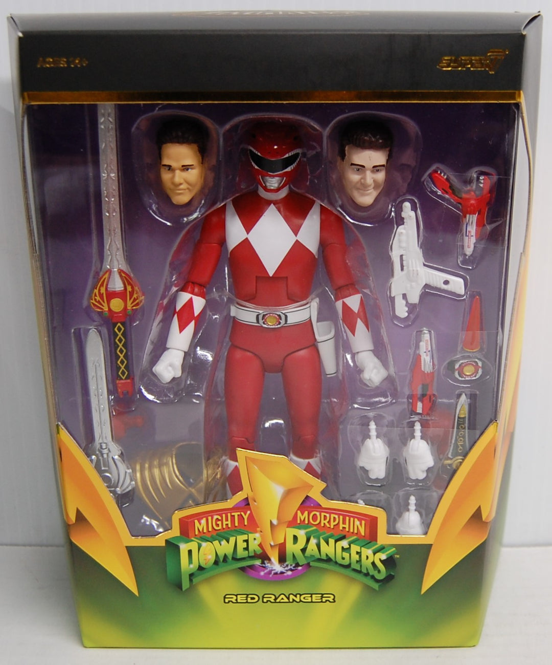 Super7 Mighty Morphin Power Rangers Ultimates Red Ranger 7" Figure MMPR *Open Box*