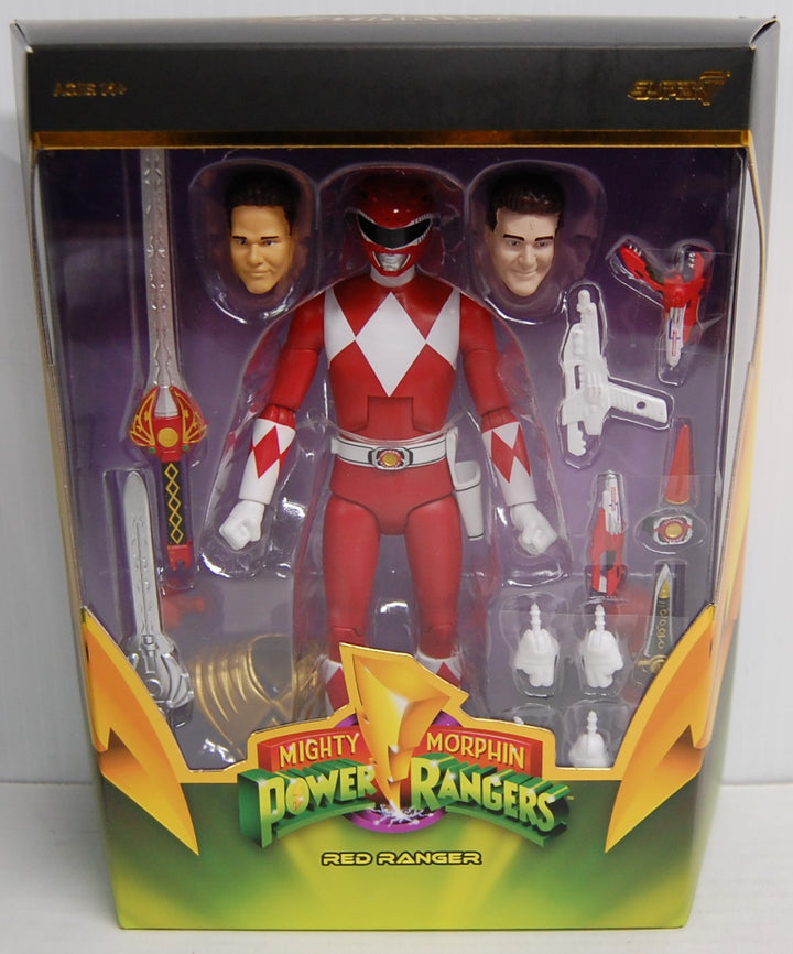 Super7 Mighty Morphin Power Rangers Ultimates Red Ranger 7" Figure MMPR *Open Box*