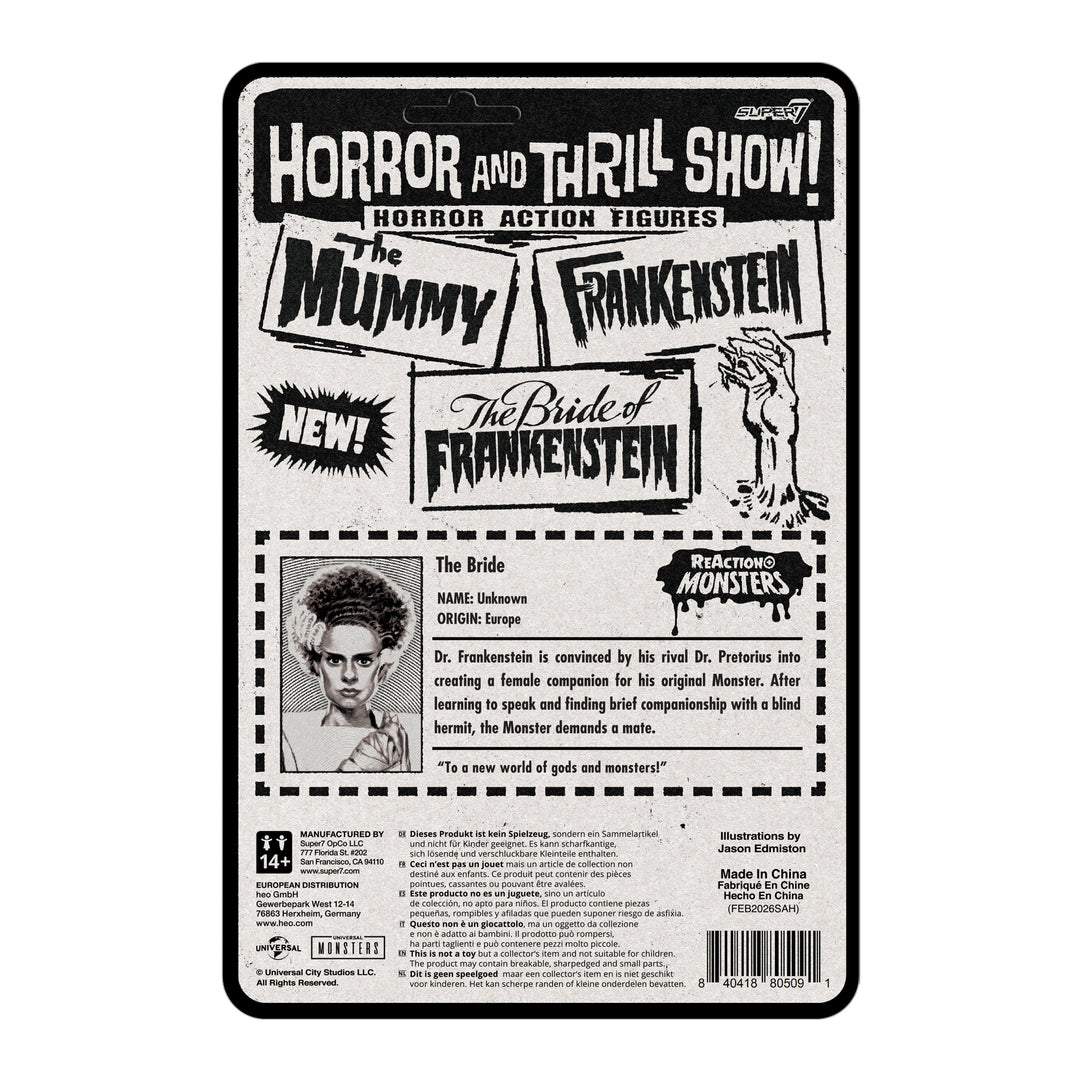 Universal Monsters Bride of Frankenstein 3 3/4-inch ReAction+ Figure