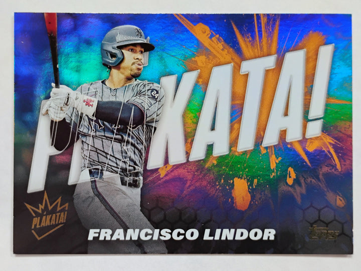 2025 Topps Baseball Francisco Lindor #PLAK-11 Plakata!