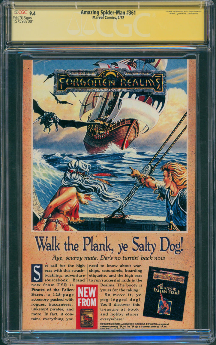 Amazing Spider-Man #361 CGC Signature Series 9.4 - Mark Bagley & Stan Lee