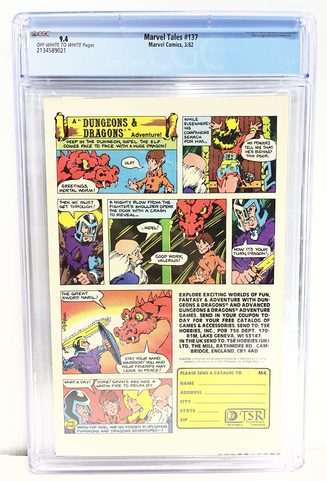 Marvel Tales #137 CGC 9.4