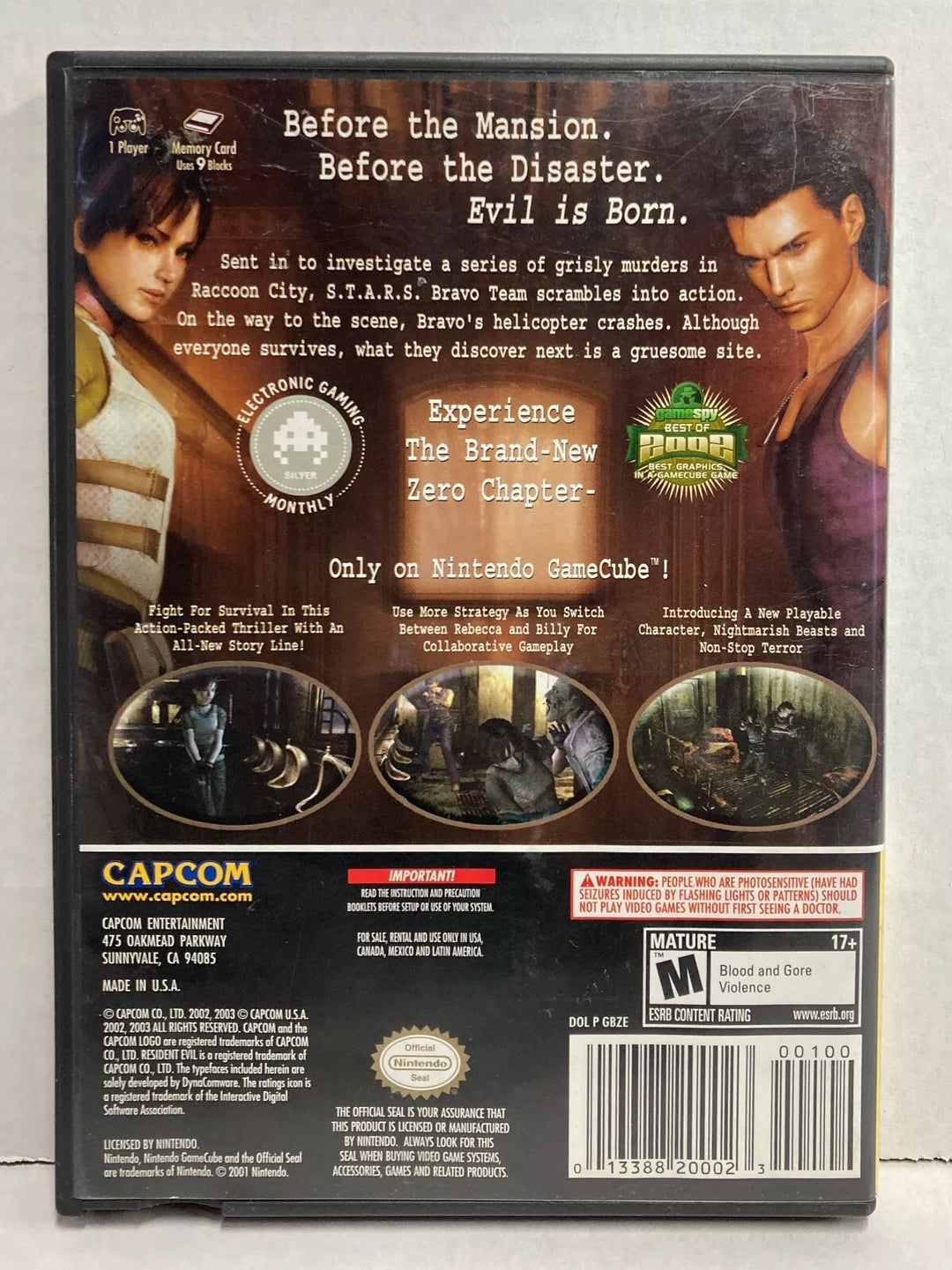 GameCube Game Bundle Resident Evil Zero (0) CIB & Resident Evil 4