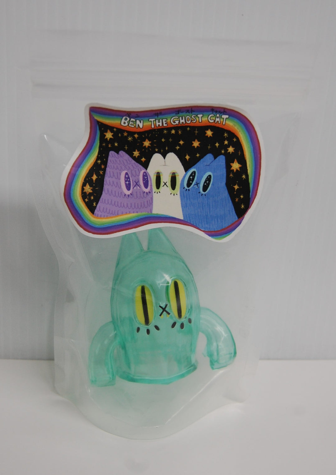 Ben The Ghost Cat - Mao Sofubi Vinyl Figure (Translucent Green)