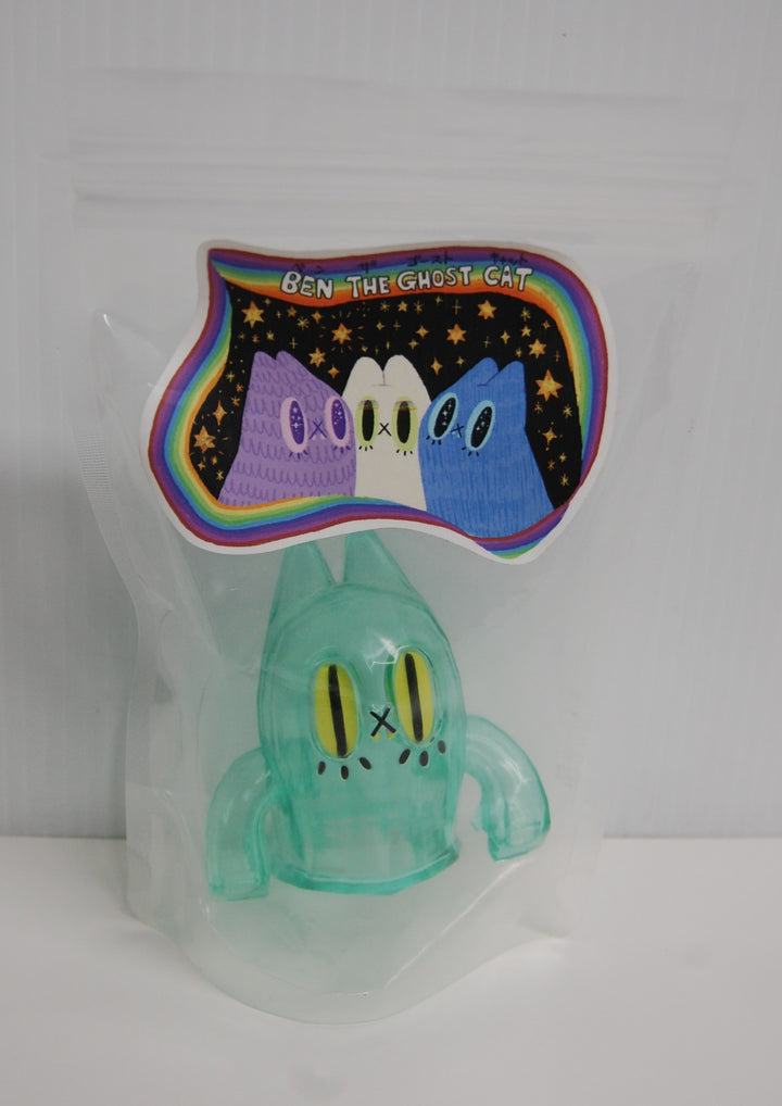Ben The Ghost Cat - Mao Sofubi Vinyl Figure (Translucent Green)