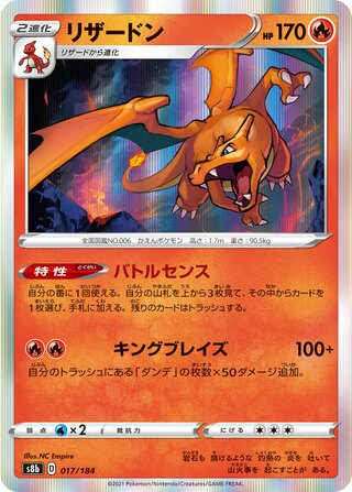Pokemon 2021 P.M. Japanese SWSH Charizard Holo Vmax Climax #017 AGS 10