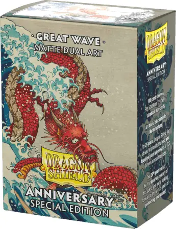Dragon Shield Card Sleeves - Art: Great Wave Anniversary Special - Dual Matte